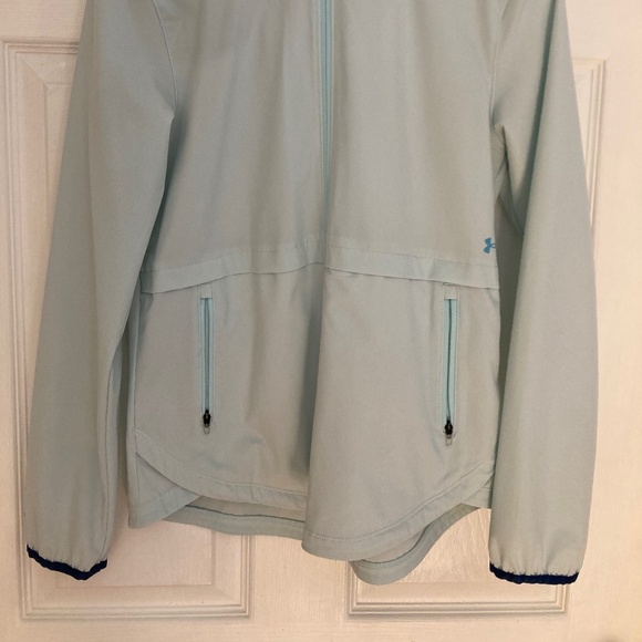 Under Armour Weather Shield Running Jacket Ice Blue Small - Picture 6 of 7